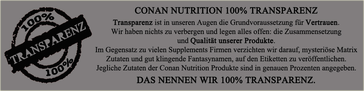 Conan Nutrition Qualität 100-transparenz-banner